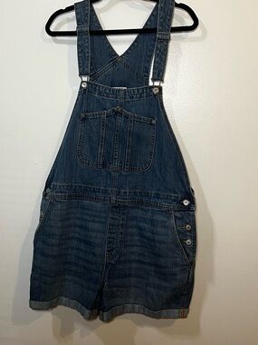 Old Navy Blue Denim Short Overalls